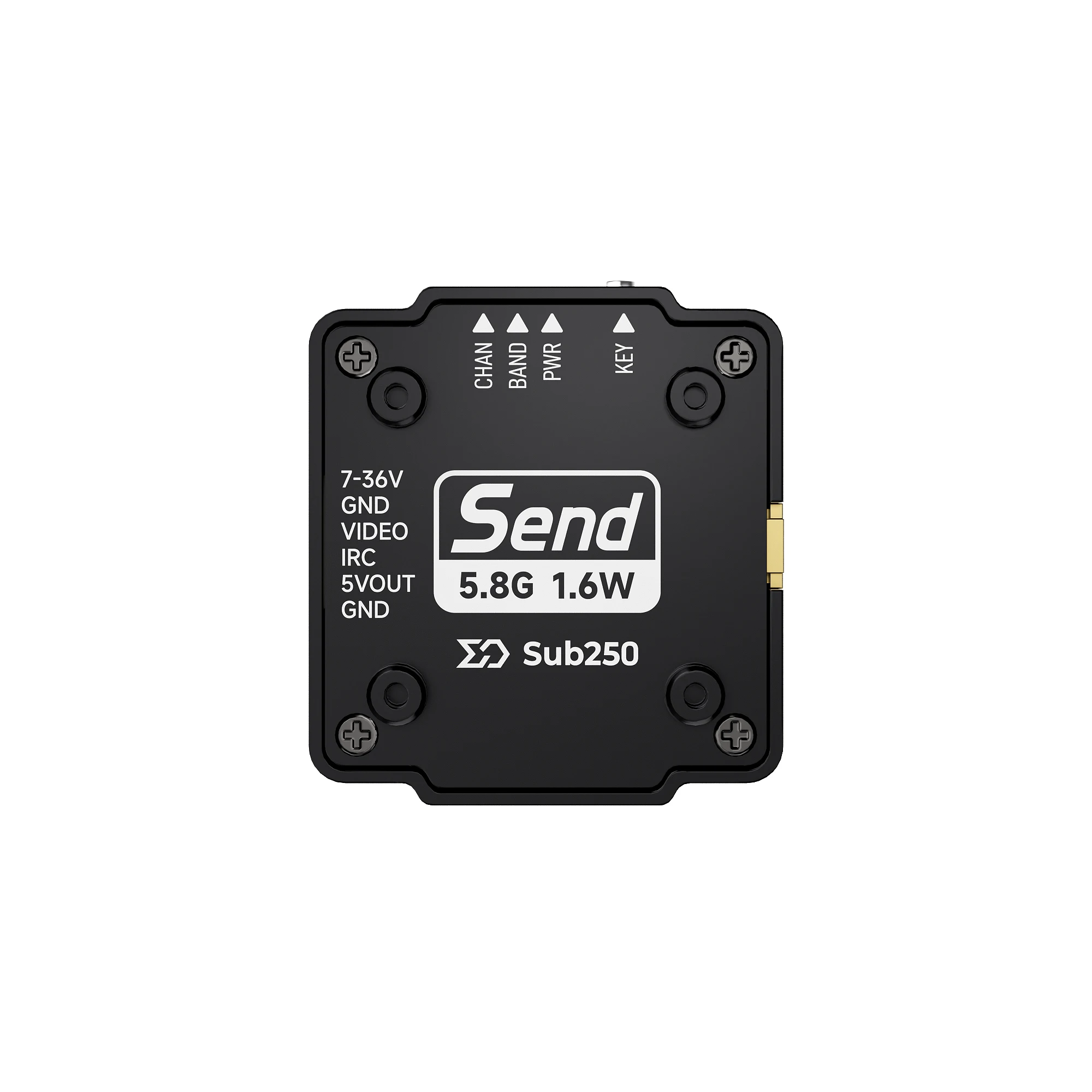 Sub250 Send T1600 VTX Napięcie wejściowe DC 7-36V 1600mW Kompatybilny z dronami 2S-8S