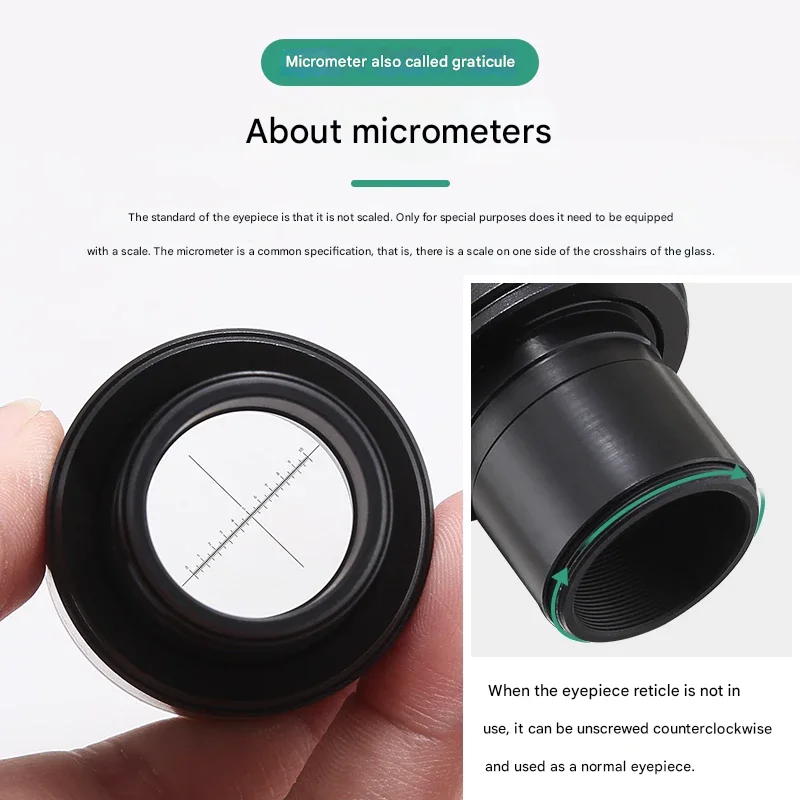 

WF10X 18mm Widefield Eyepiece Biological Microscope Optical Lens Eyepiece Wide Angle 23.2mm Mounting Size