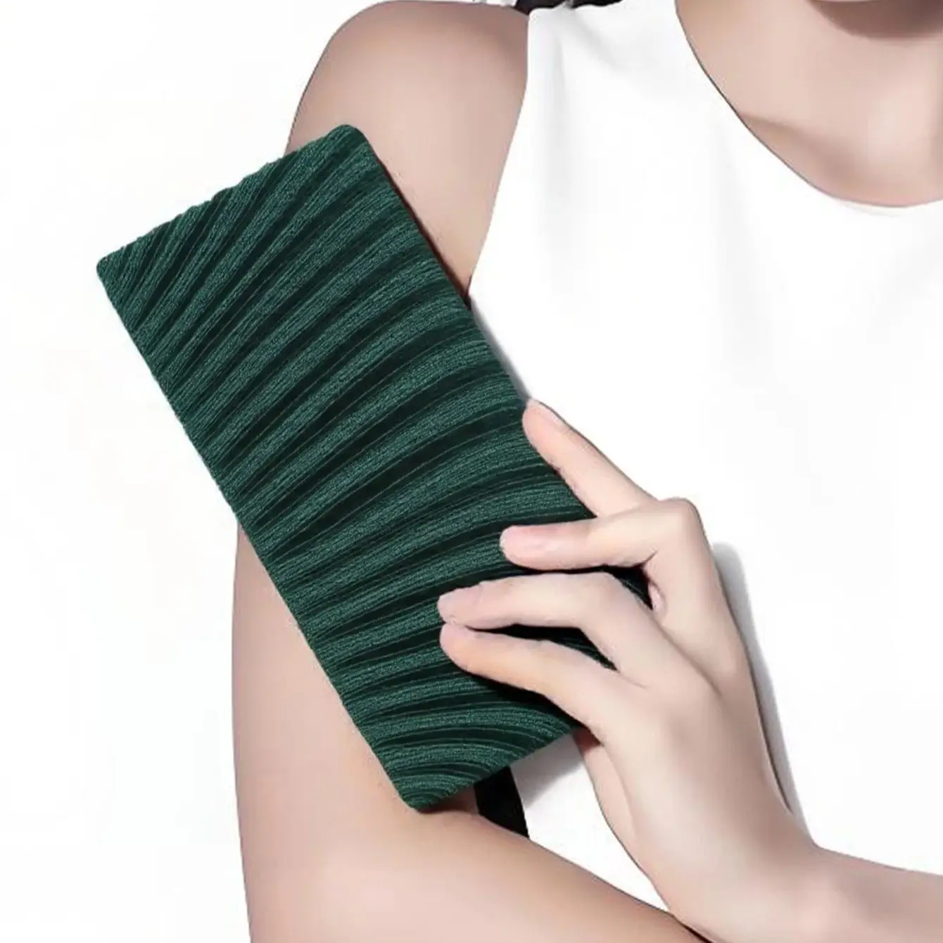 

New Arrival Envelope Design Evening Green Color Women Clutch Bags Small Pocket Money Bags Party Wedding Handbags