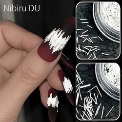 0.25/0.5mm yansıtıcı Glitter fransız tırnak çıkartmalar şerit hattı fransız İpuçları transferi Nail Art dekorasyon manikür tırnak aksesuarları