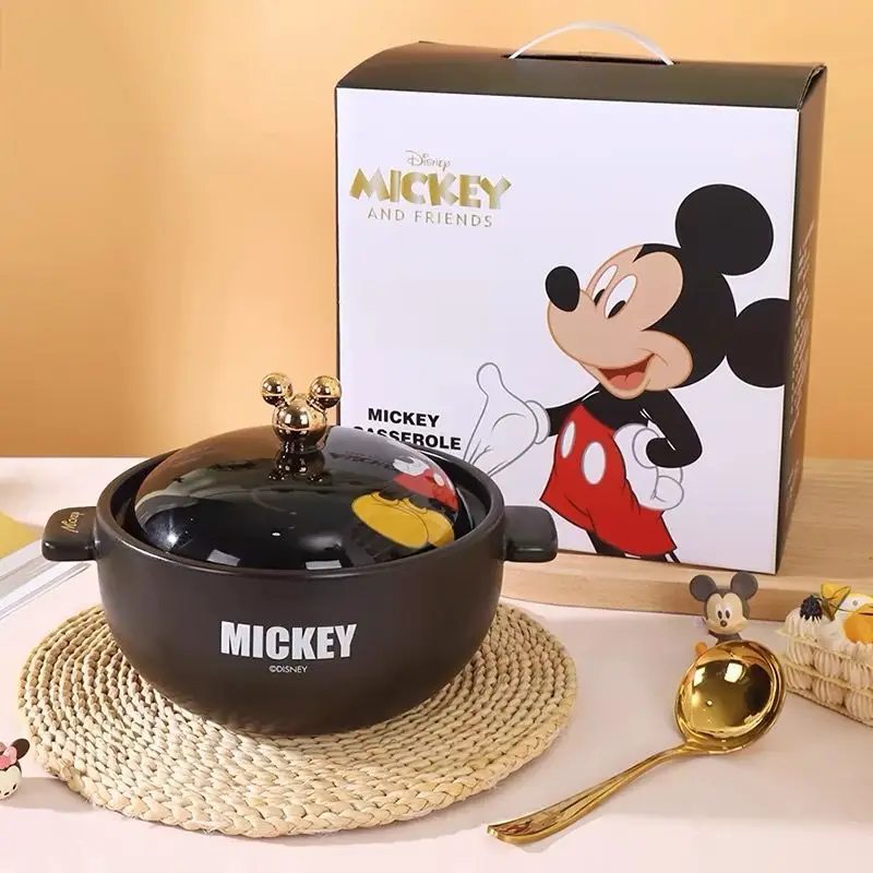 Disney Mickey Minnie cute creative cartoon pattern household new multifunctional high temperature resistant ceramic casserole