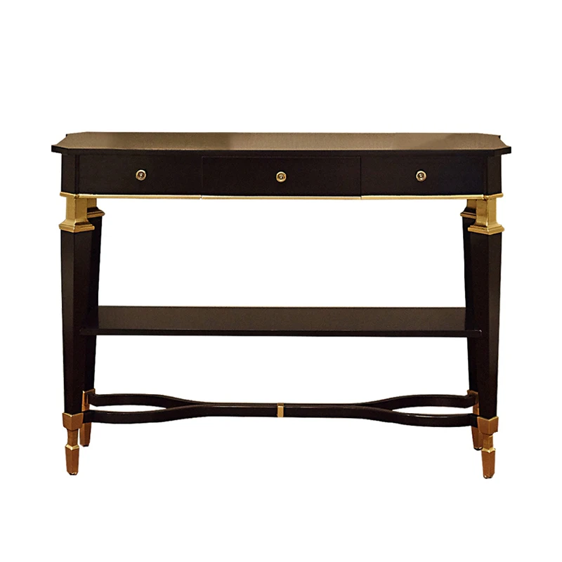 

Black paint corridor, living room decoration, entryway, entryway, foyer, table supply case