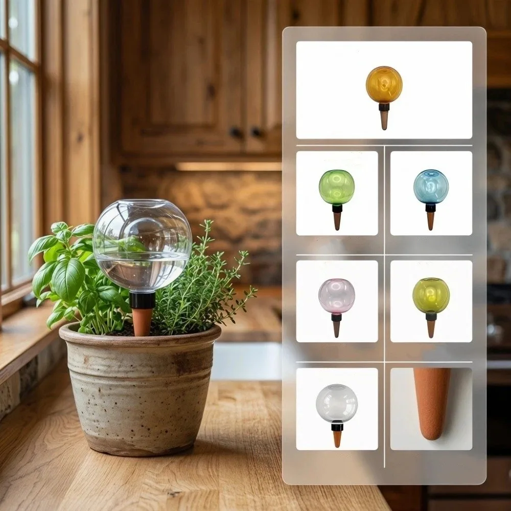 500ml Plant Watering Bulbs Plastic Convenience Automatic Watering Ball Globular Self-Irrigation Water Penetrating Device