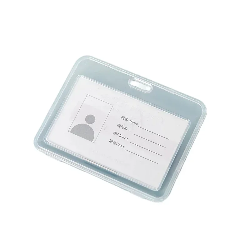 1pc Transparent Name ID Card Holder Working Permit Case Exhibition Badge Holder PP Plastic Pass Work Card Cover Sleeve