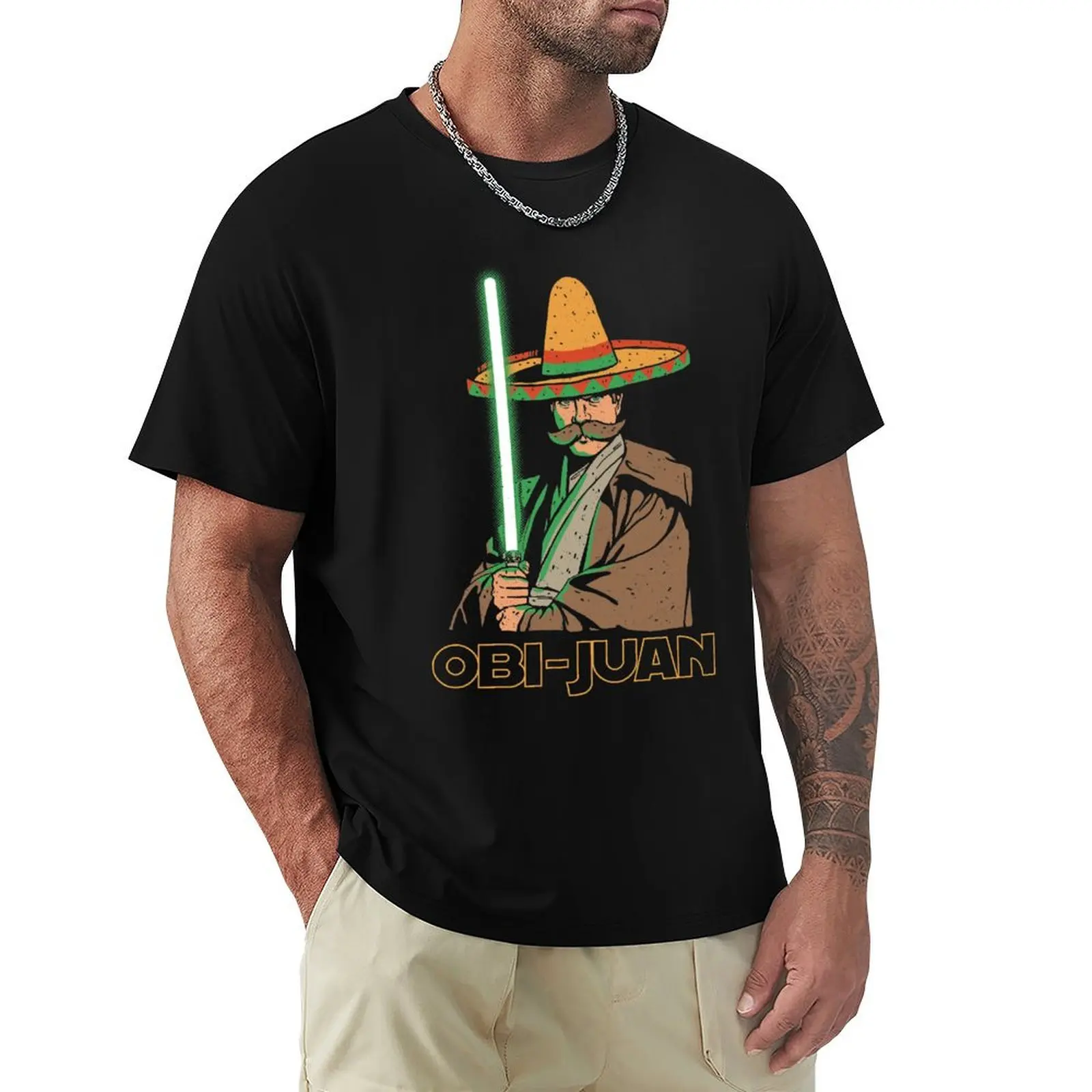 Obi Juan Funny Mexican Sombrero Cinco de Mayo T-Shirt Breathable Mesh Panel T-Shirt