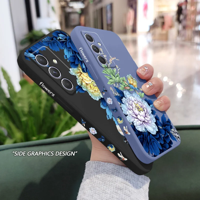 Custodia per telefono Blue Blossom per Samsung Galaxy A54 A34 A24 A14 A55 A35 A25 A15 A05 A05S A04 A04S A04E 4G 5G Cover