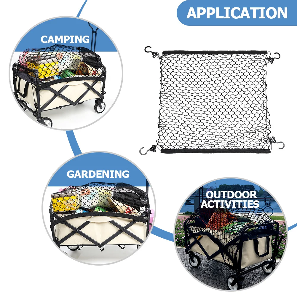

Camping Wagon Elastic Luggage Net Adjustable Heavy Duty for Garden Trolley Camper Cart Outdoor Camping Accessories