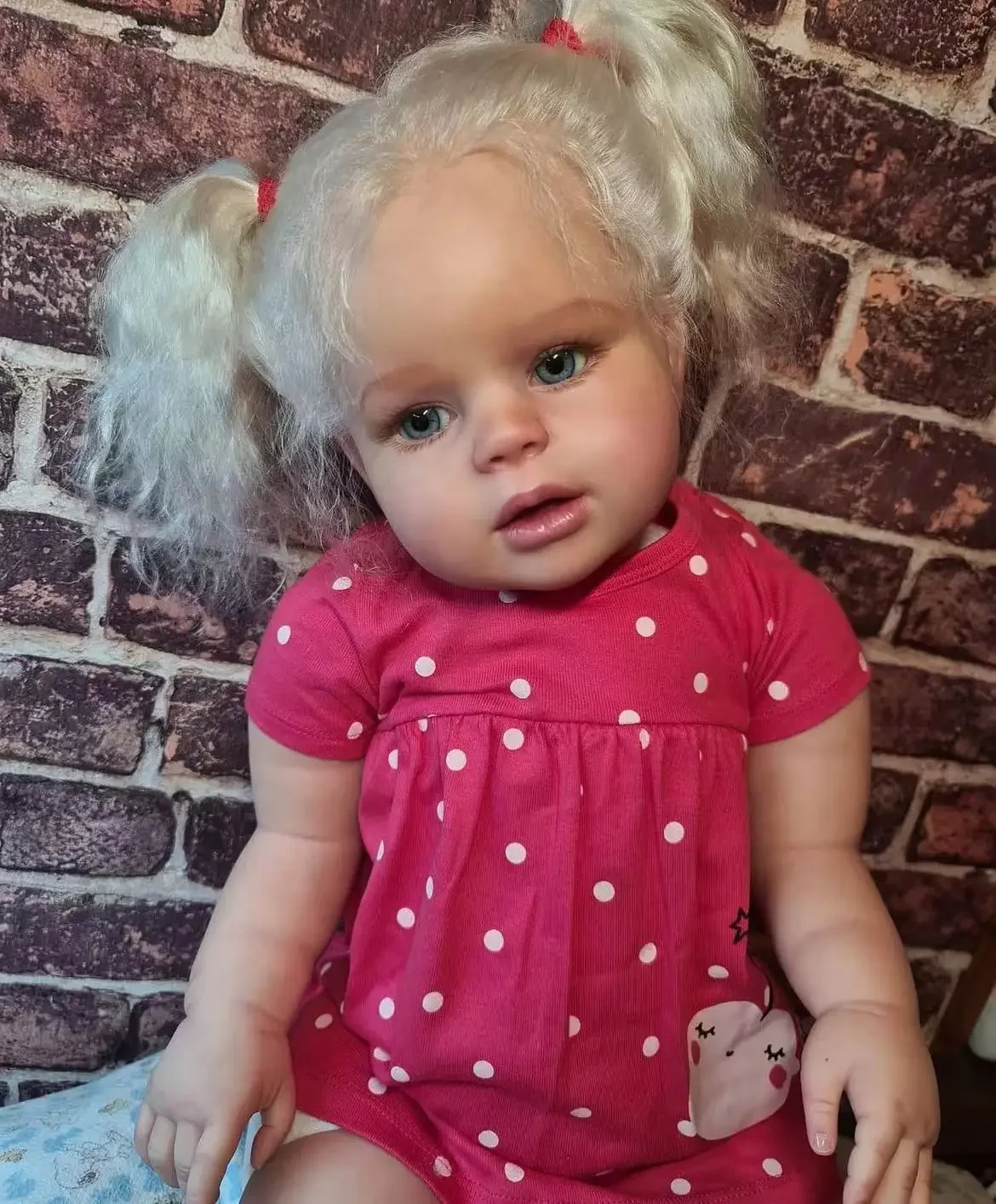 

DLS Cutsomized Limited Supply 28inch Reborn Baby Doll Peggy With Hand-Rotted white Hair Alreday Finished Doll Different Dress