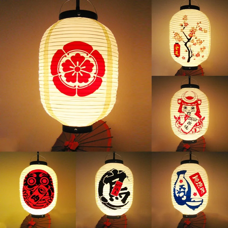 PVC Waterproof  Japanese Lantern Sakura Hanging Lantern Daruma Izakaya Bistro Sushi Restaurant Ramen Advertising Decor Outdoor