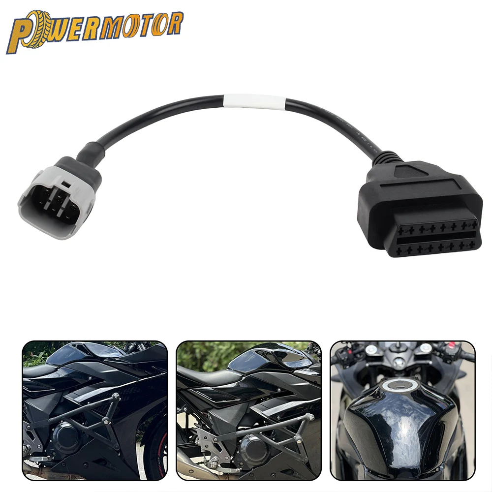 Motorcycle Diagnostic Tool Scanner Cable Adapter 6PIN OBD2 ELM327 Connector For SUZUKI Motorbike Maintenance Accessories