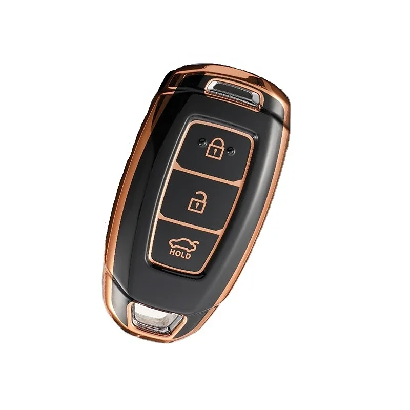 3 Button Smart Key Tpu Car Key Case Cover for Hyundai Creta 2 2021 2022 Ix25 Kona Version 2018 I20N Santa Fe 2020 2021 Palisade