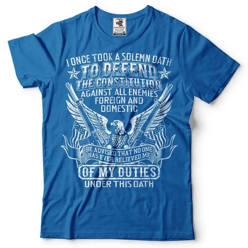 Defend The Constitution T Shirt Usa America Eagle Patriotic Rifle Gun