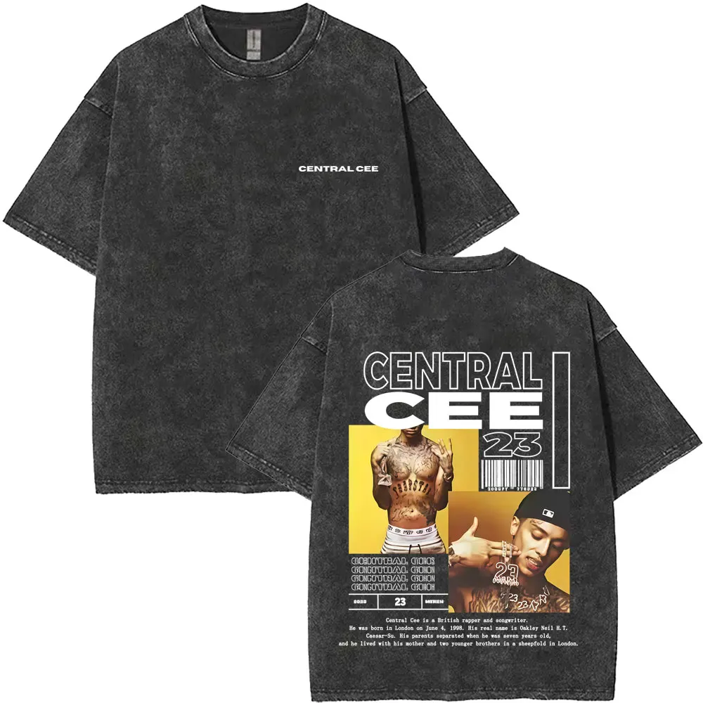 Washed Vintage Rapper Central Cee CAN'T RUSH GREATNESS World Tour 2025 Merch T-shirt Men Women Hip Hop Fashion Pop Music T Shirt