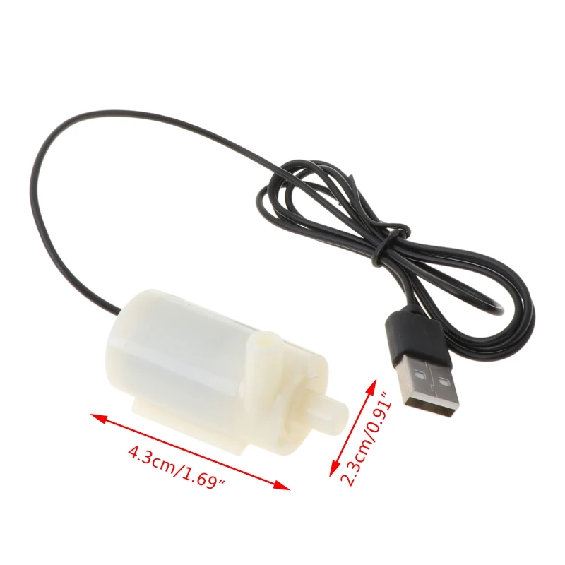 F92B USB Mini Bomba agua motoras con alimentación Fisionarios Aquario Mini Micro Fuente Bomba