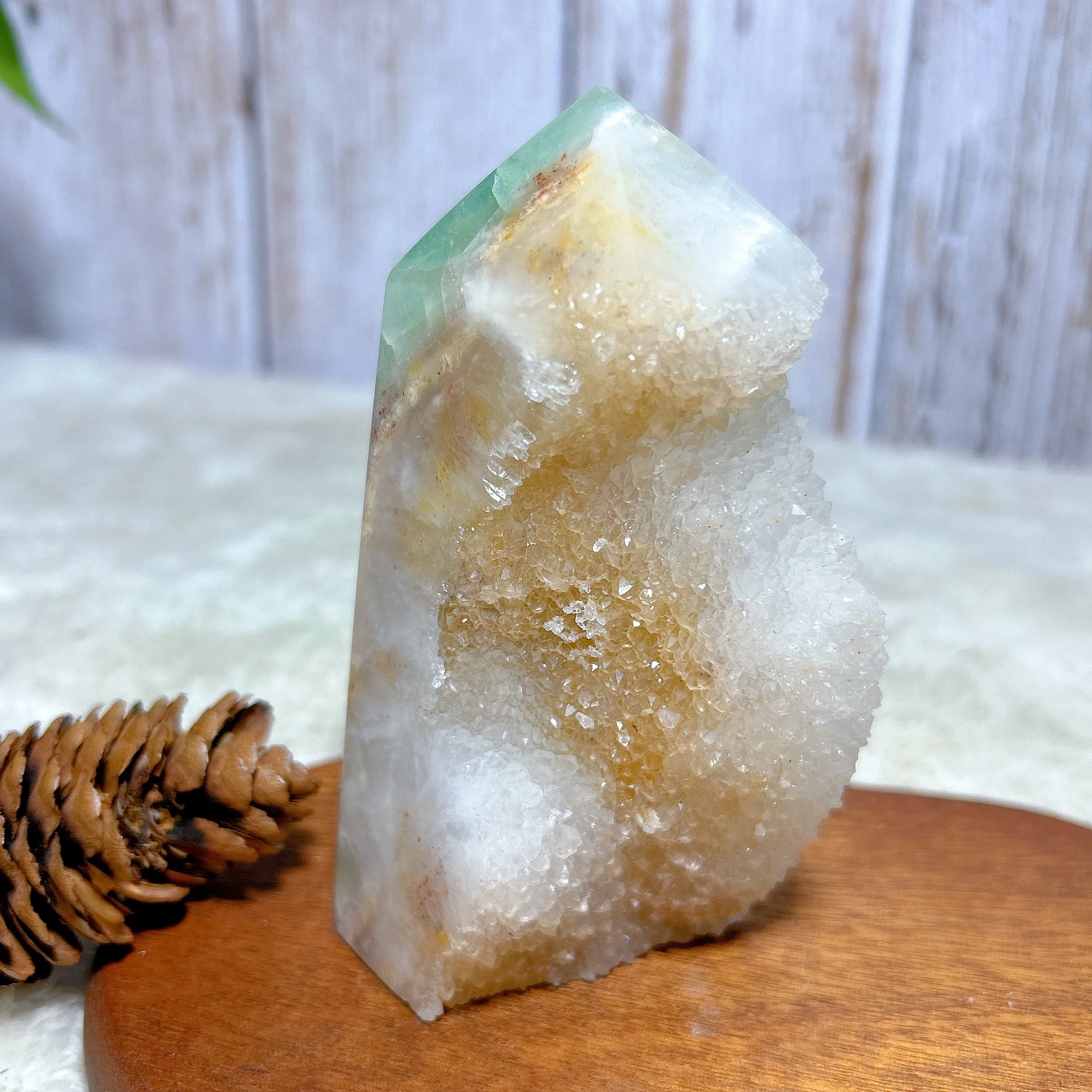 Healing Natural Crystals Fluorite Druzy Tower Point High Quality Reiki Home Decorations Mineral Energy Gift