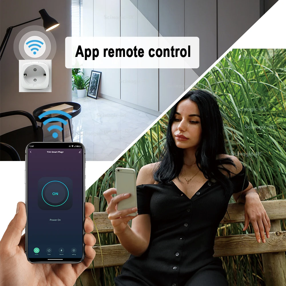 Nieuwe EU Smart Tuya WiFi Socket Plug Outlet 16A Adapter Power Monitor Draadloze afstandsbediening APP voor Google Home Alexa