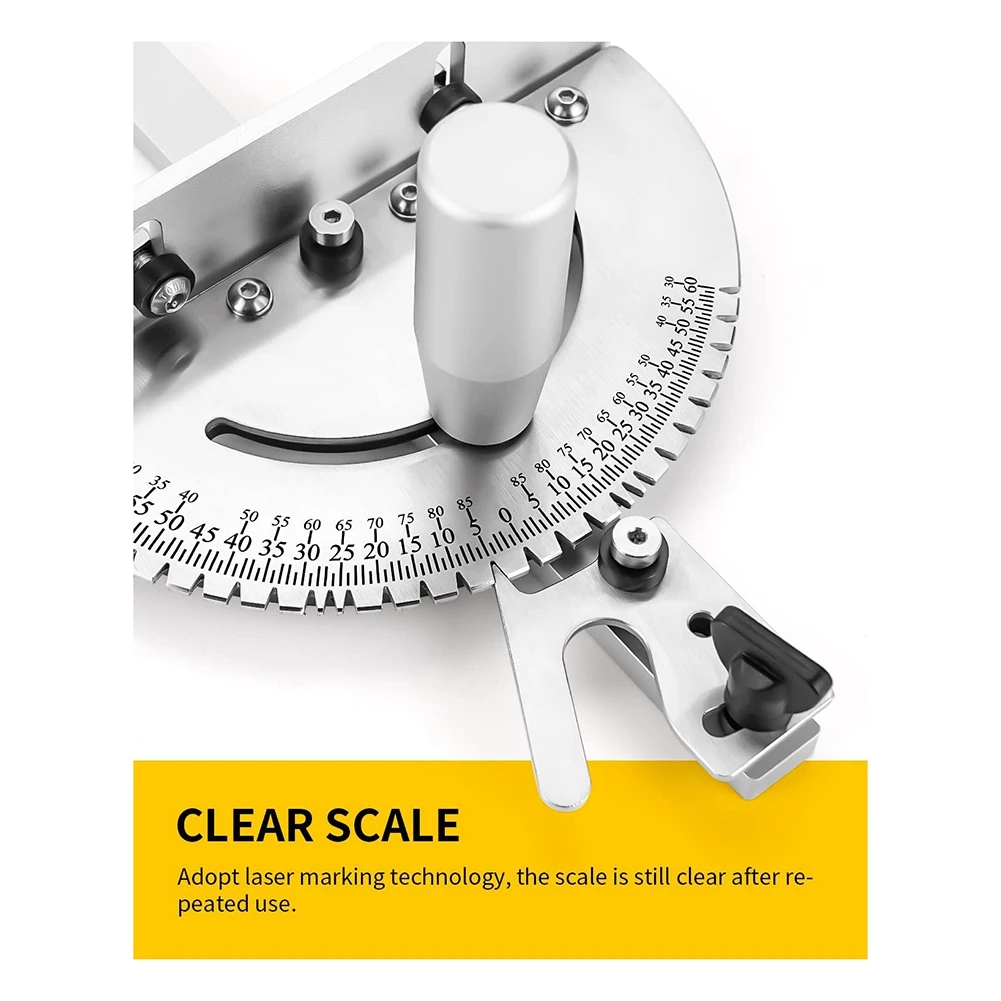Imagem -03 - Precisão Miter Gauge Alumínio Tabela Saw Sled 60 ° Termina Angular Tabela Saw Acessórios Terno para Track Saw