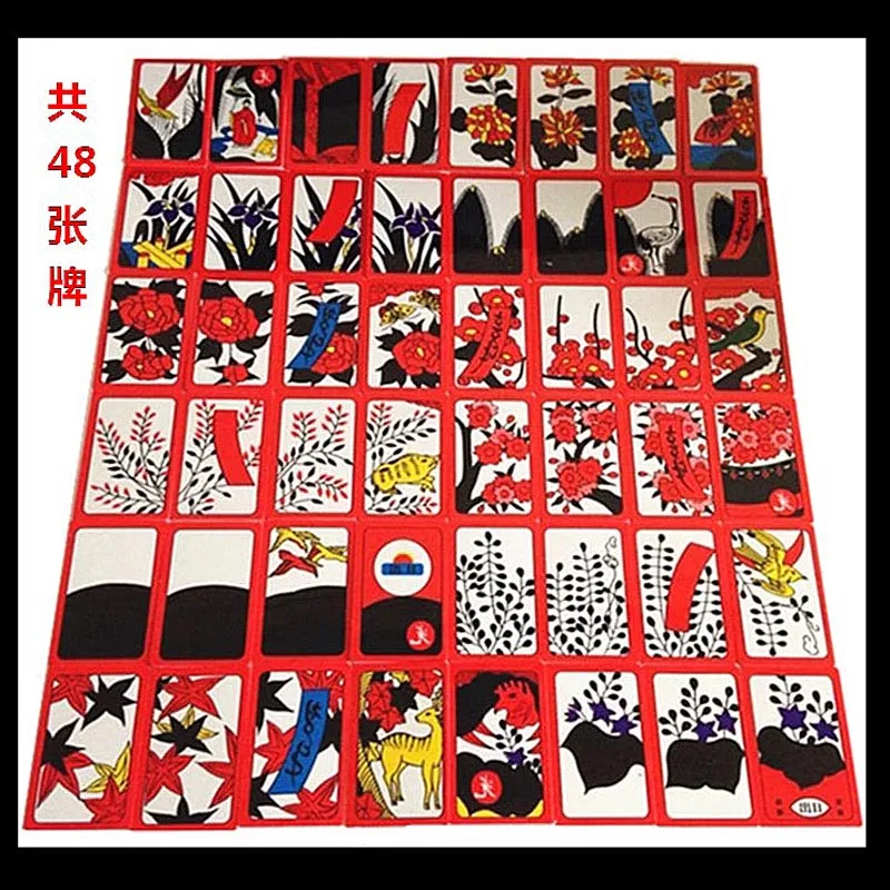 Korean Japanese PVC Waterproof Mahjong Gostop Go Stop Board Game Cards Popular Family Party Table Game Go-stop Hanafuda cards