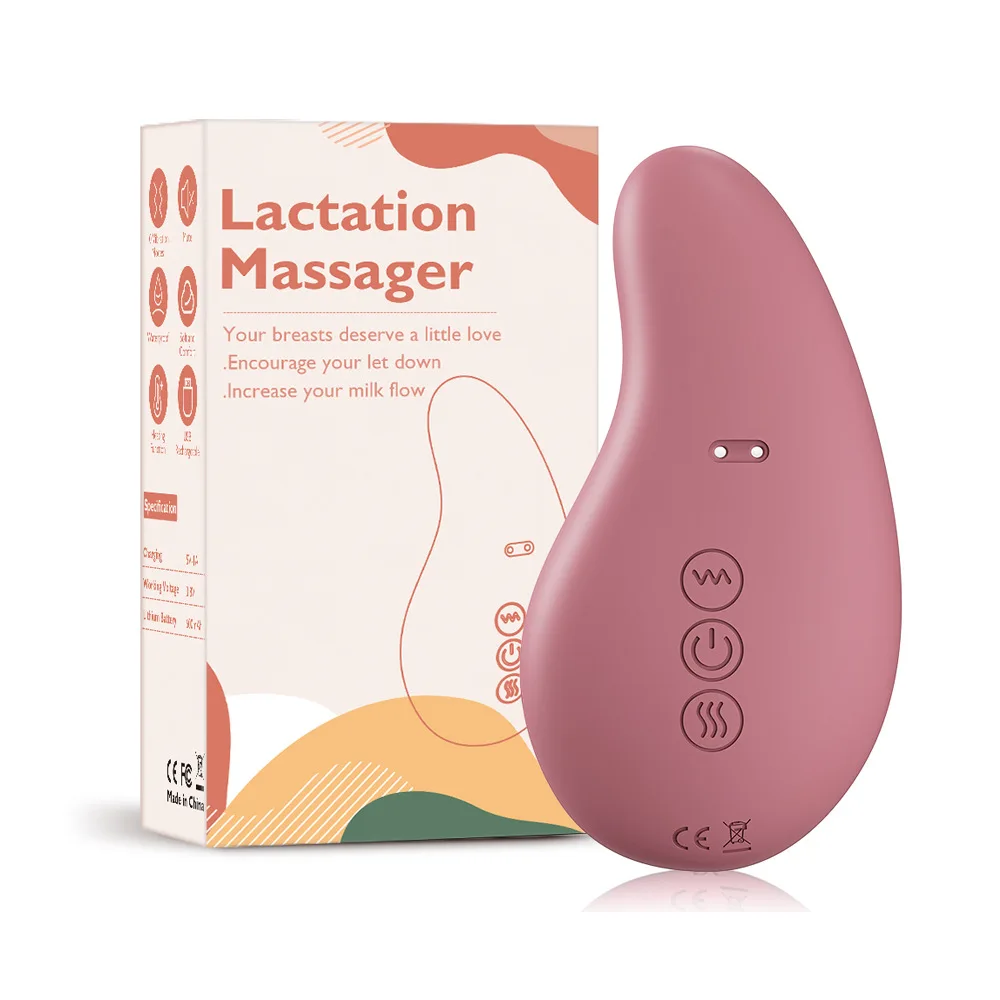

Warming Lactation Massager 10 Vibration Modes & 4 Heating Levels Jaw TMJ Massager Improves Milk FlowRelieves Breast Engorgement
