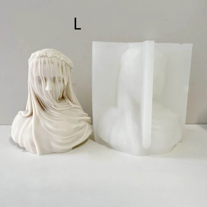 

Y1UB Veiled Woman Silicone Mold DIY Crafts Projects Tear Resistance Reusable