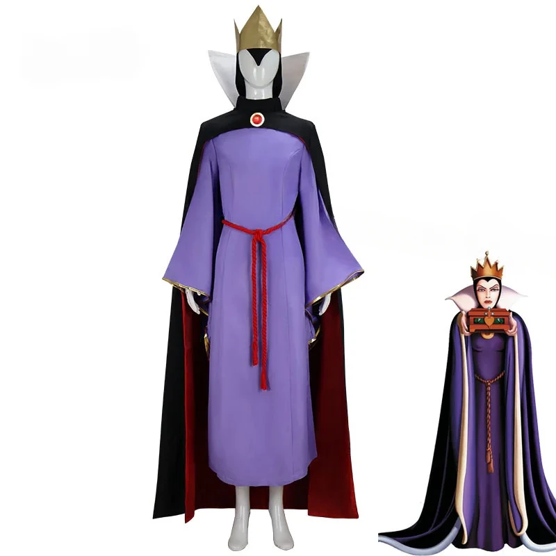 

Snow White Evil Queen cosplay costume and Crown Evil Queen costume Halloween carnival costume