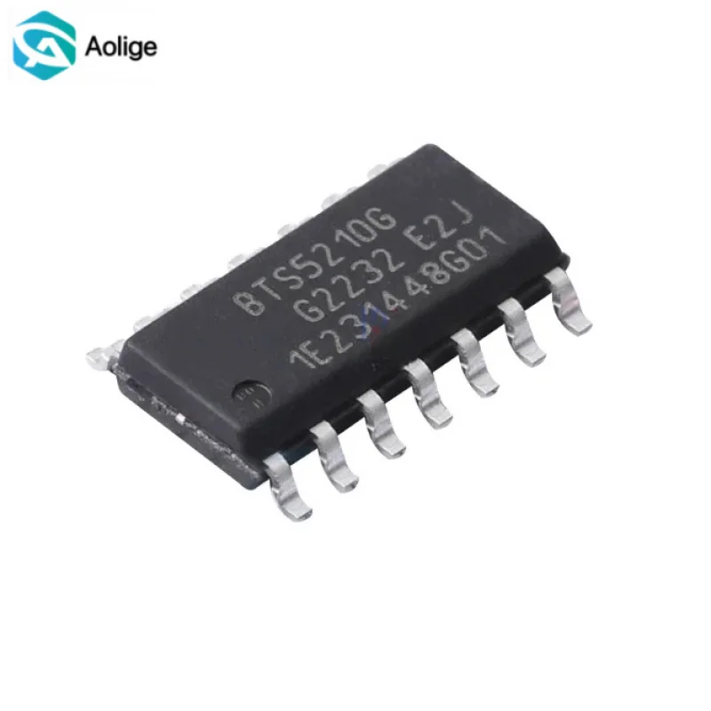 3pcs BTS5210GXUMA1 BTS5210G original authentic power distribution switch chip load driver IC in SOIC14 package
