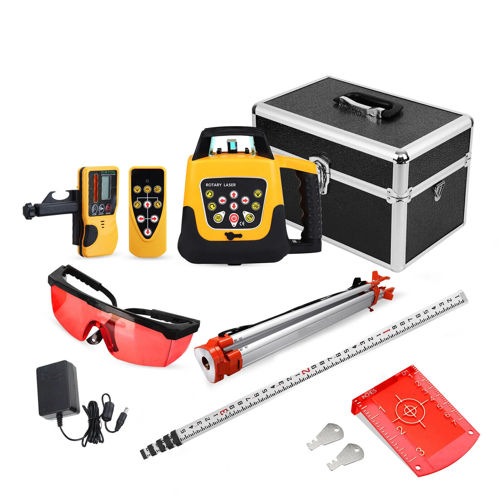 Imagem -05 - Envio da ue Laser Rotativo Autonivelante com Preço Mais Baixo de Boa Qualidade Rotação Nível de Laser de 800m Alcance Feixe Verde Mais Tripé Mais Corpo