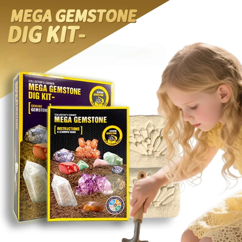 

STEM Gemstone Excavation Kit – Educational Crystal Mining Set for Kids, Dig and Discover Rocks & Minerals, Great Science Gift