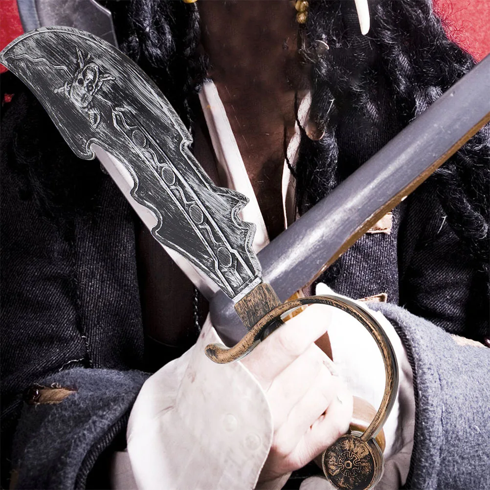 2 pezzi di decorazioni per spada a tema pirata per feste in costume, raccolta di danza, divertimento interattivo, sicuro, in plastica, decorazione di facile installazione