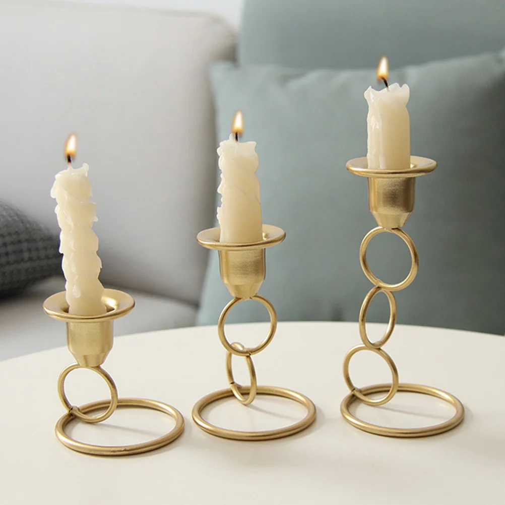 

Chic Metal Candlestick Holder Centerpiece for Romantic Candlelight Dinners Parties Xmas Weddings Home Decor Gift