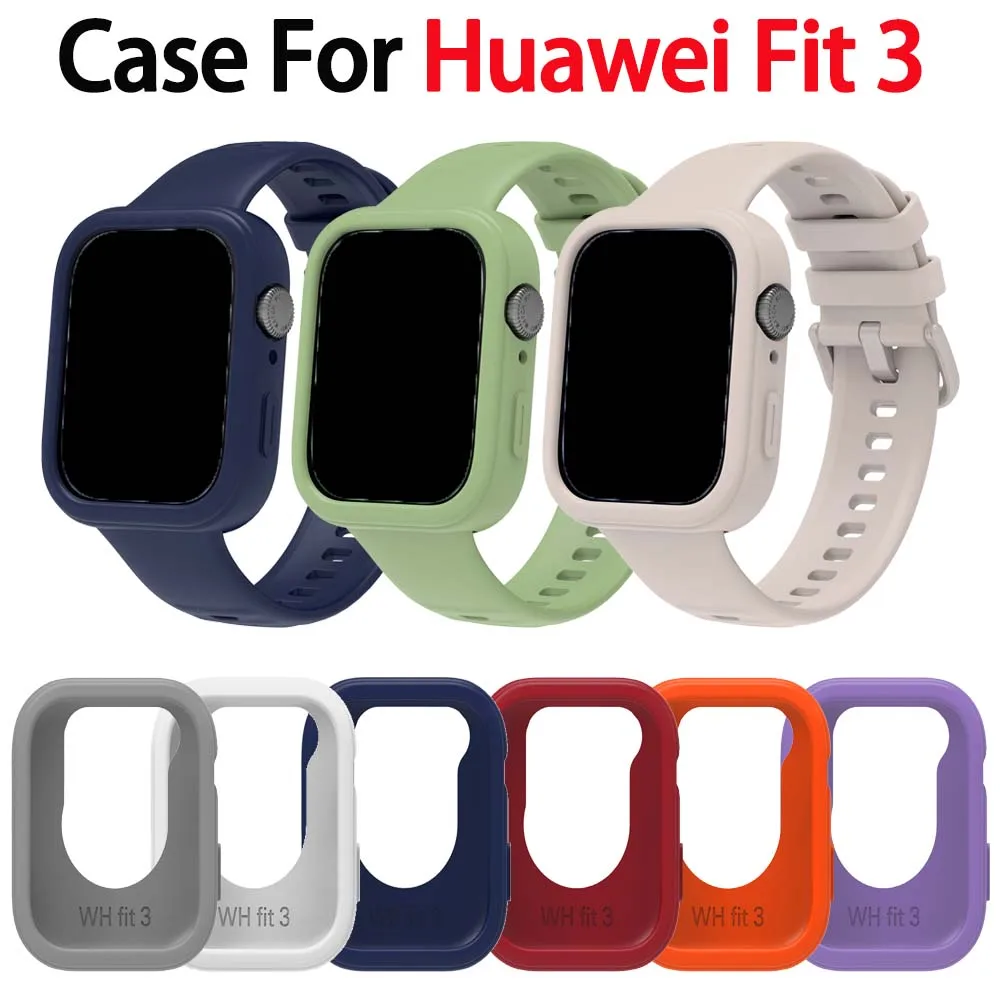 

Чехол для часов Huawei Watch Fit 3, мягкий и легкий силиконовый защитный чехол, замена защиты умных часов