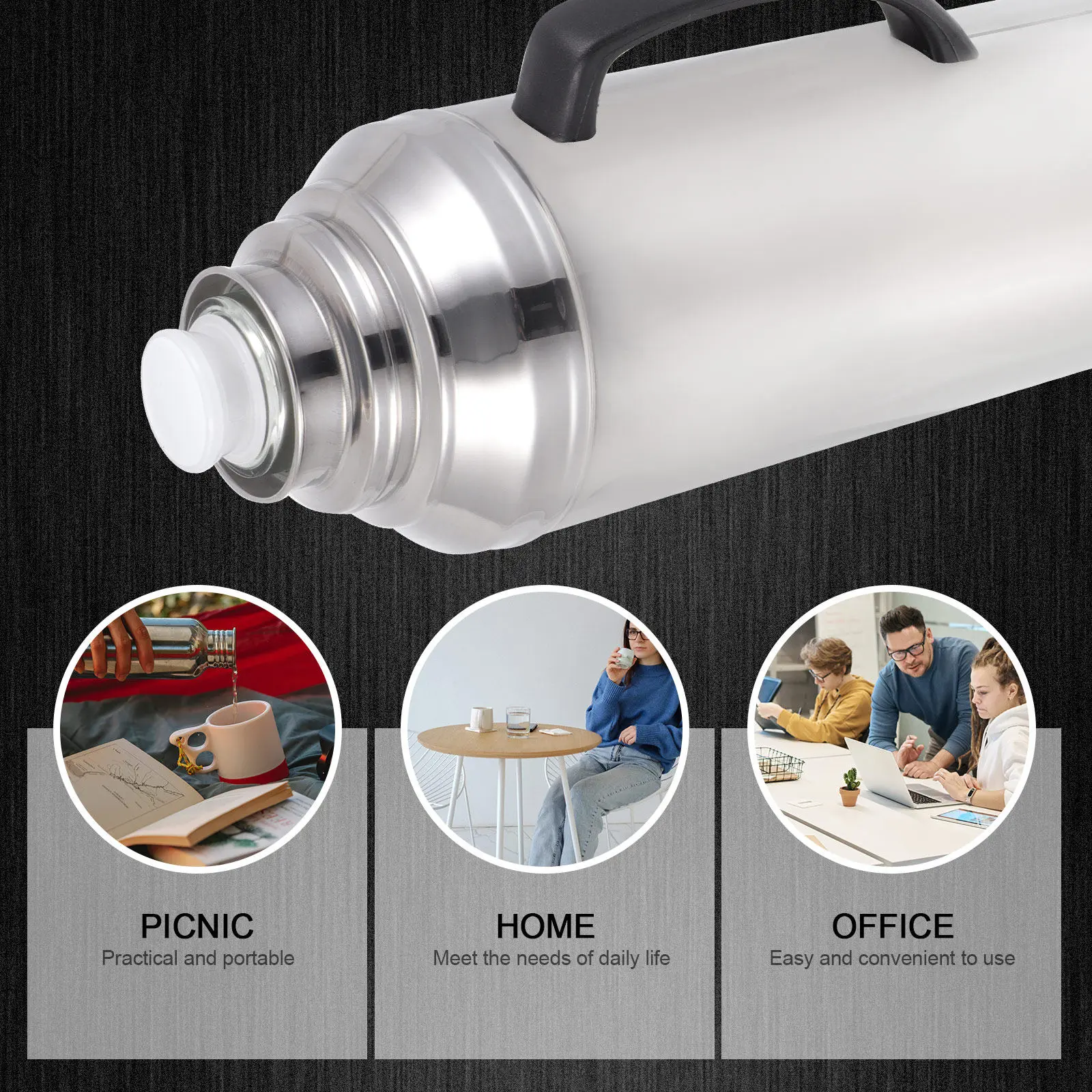 

1 шт. Безопасный термос без запаха, с чистым внутренним и красивым внешним видом, портативный, для дома, офиса и путешествий