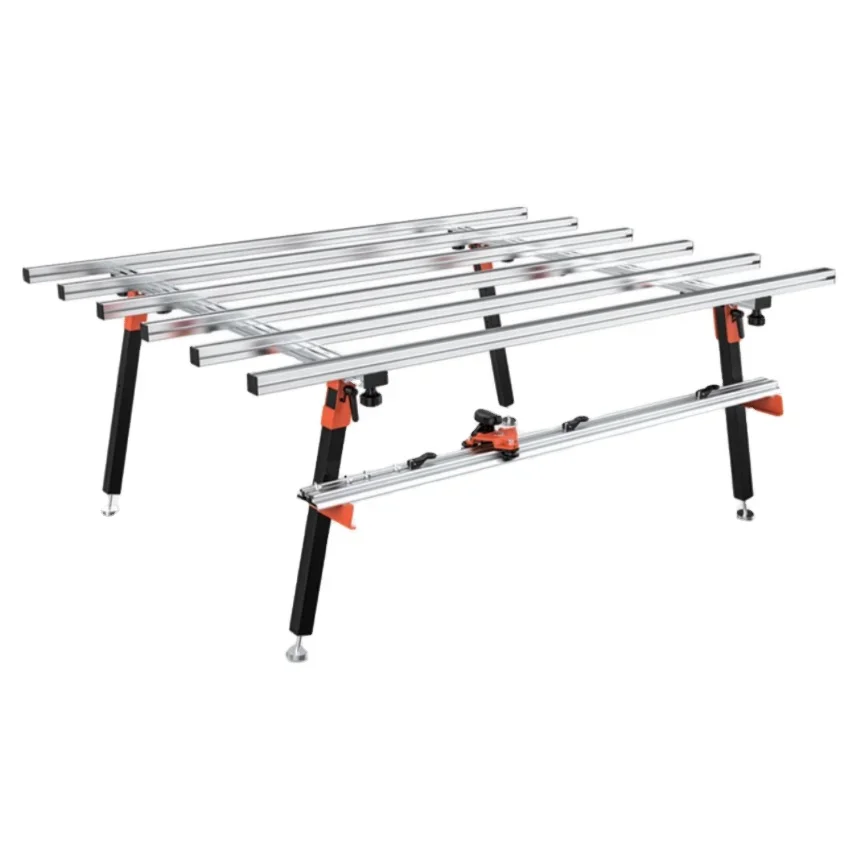 

MUFASHA HT180 180cm Large Marble Platform Tile Cutting Work Table Aluminium Workbench Slab Table for Tiling Construction Tools