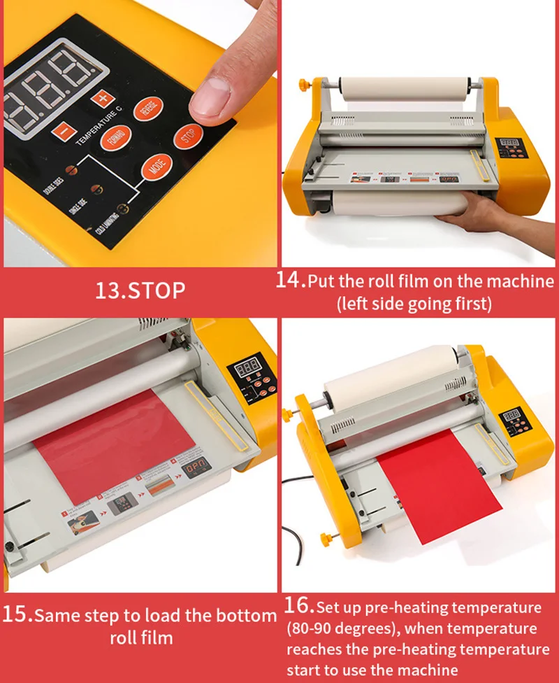 480mm Cold & Hot Laminating Machine FM4820 Laminator A2 Size Update Model Hot Roll Laminator