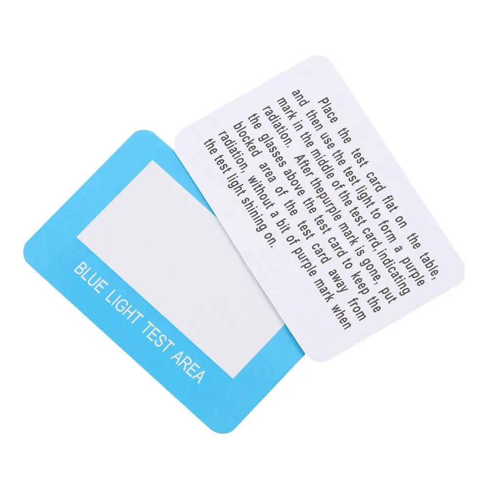 5Pcs/set Professional Detection Card Generator Accessories Card UV Test Anti-Blue Light Test Card Test Light Glasses