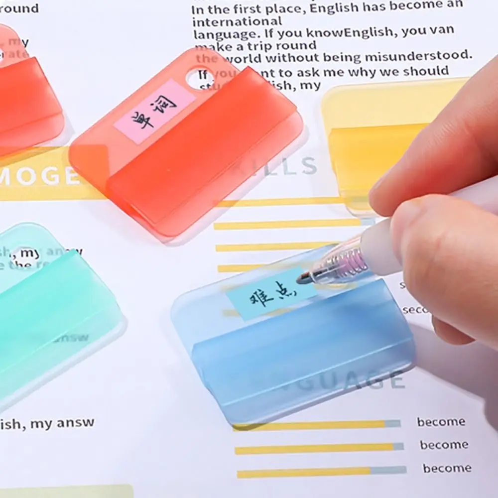 Plastic Index Clip Candy Color Transparent Bookmark Clip Multi-function File Classification File Classification Clamp Student