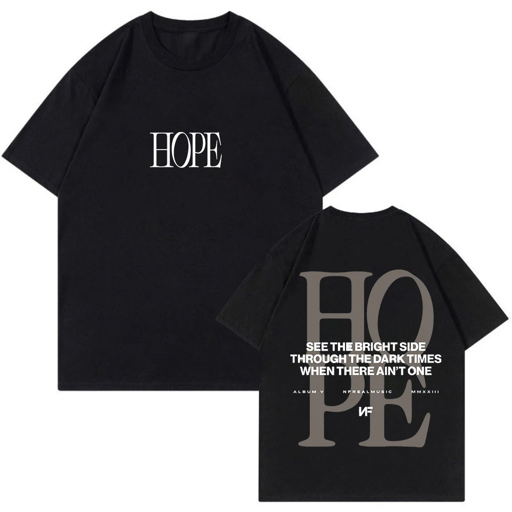 Camiseta de rapero NF Hope Tour 2023, camiseta de manga corta con cuello redondo de la gira mundial, ropa de calle Harajuku, ropa de moda para hombres y mujeres