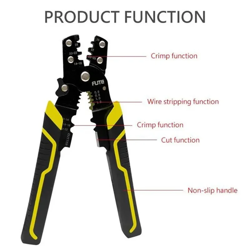 Imagem -05 - Multifuncional Wire Stripper Alicate Crimper Cortador de Fio Wire Crimping Tool Cabo Stripper Ferramentas de Fiação Ferramenta Manual Multifuncional