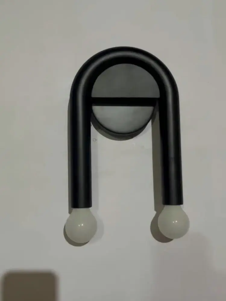 Lampada da parete nordica in ferro semplice, lampada da parete a forma di U dal design moderno e creativo, adatta per camera da letto, soggiorno, corridoio YX564GW