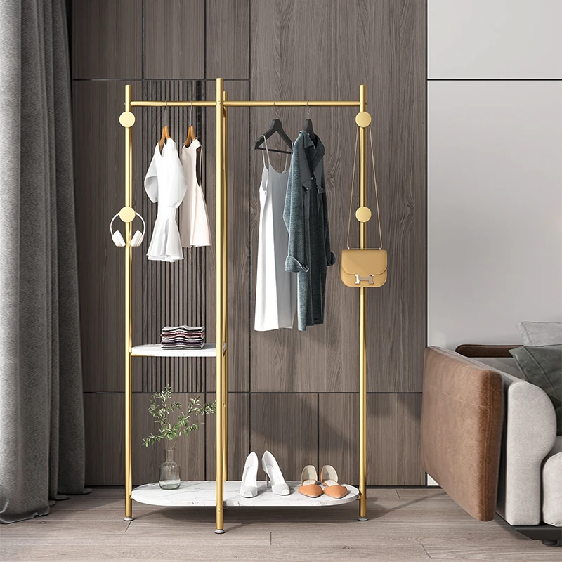 

Boutique Clothes Rack Stand Hanger Hallway Nordic Outdoor Standing Clothing Rack Wardrobe Percheros Pared Hallway Furniture Z7