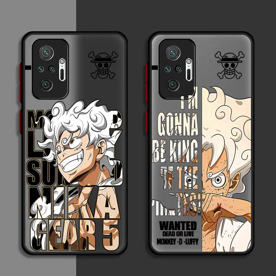 Funda para Xiaomi Redmi Note 8 9 10 11 Pro 8T 11S 7 12s 9S 13 14 12 Pro Plus 10S funda trasera para teléfono dibujos animados Anime One Piece Luffy
