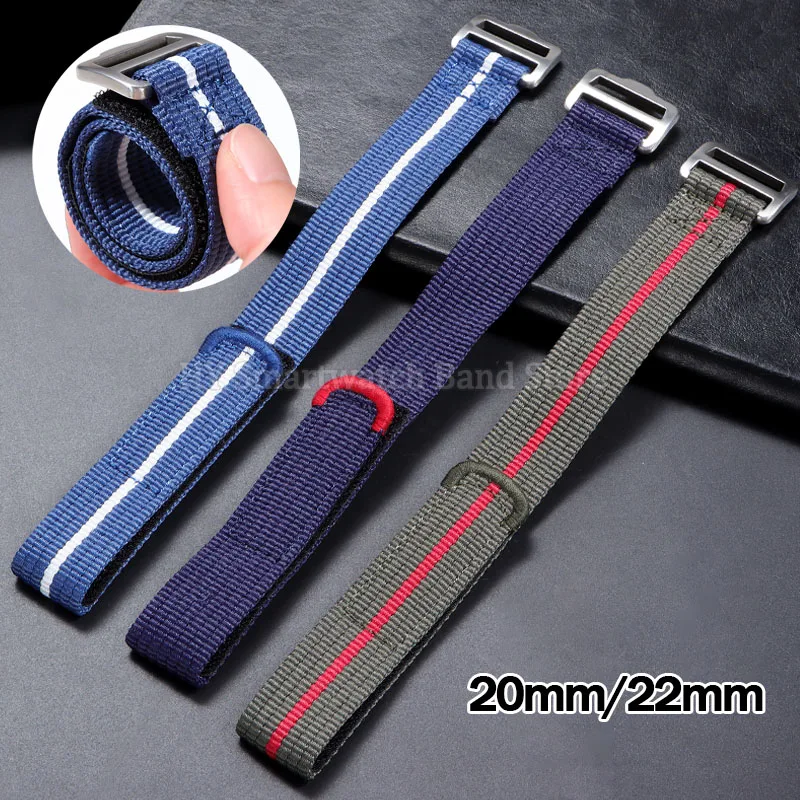النايلون حزام ساعة اليد ل Seiko ل رولكس 20 مللي متر 22 مللي متر المعصم الفرقة ل تيودور العسكرية الرياضة سوار الرجال النساء استبدال حزام ساعة اليد