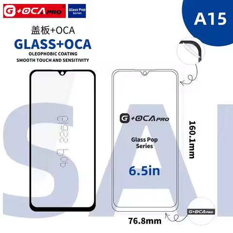 10PCS G+OCA PRO For Samsung A15 A20S A20E A21S A22 A23 A24 A25 A30S A31 A32 A33 A34 Front Glass Lens Screen Touch panel with OCA