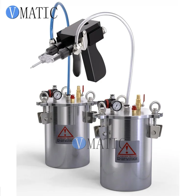 VC-Q2323AB Pneumatic Handheld 2K Dispensing Kit with AB Valve & Glue Pressure Tank for Precision Two-Component Adhesives
