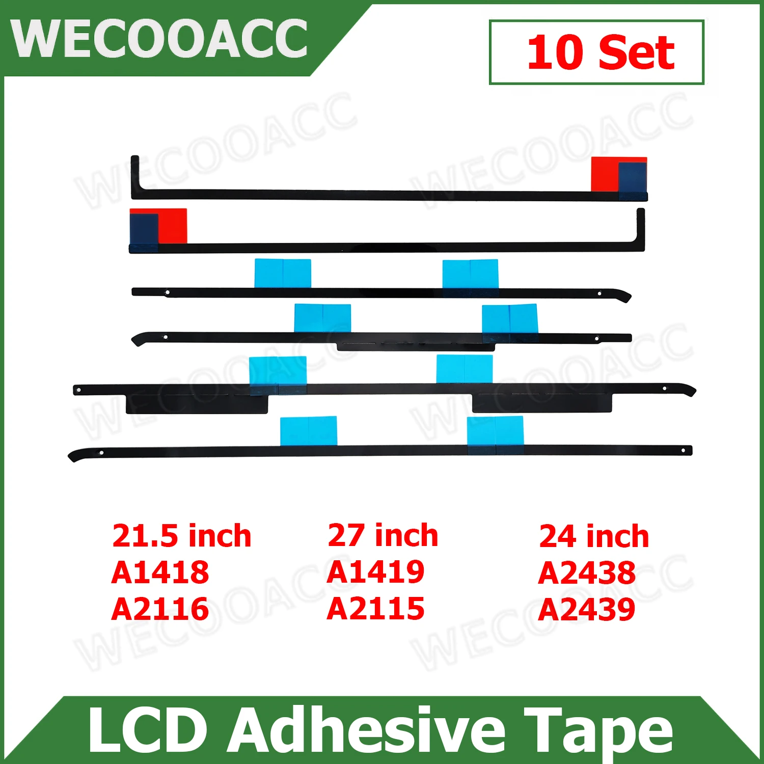 10 Set New LCD Display Adhesive Tape Strips Sticker for iMac 21.5 inch A1418 A2116 27