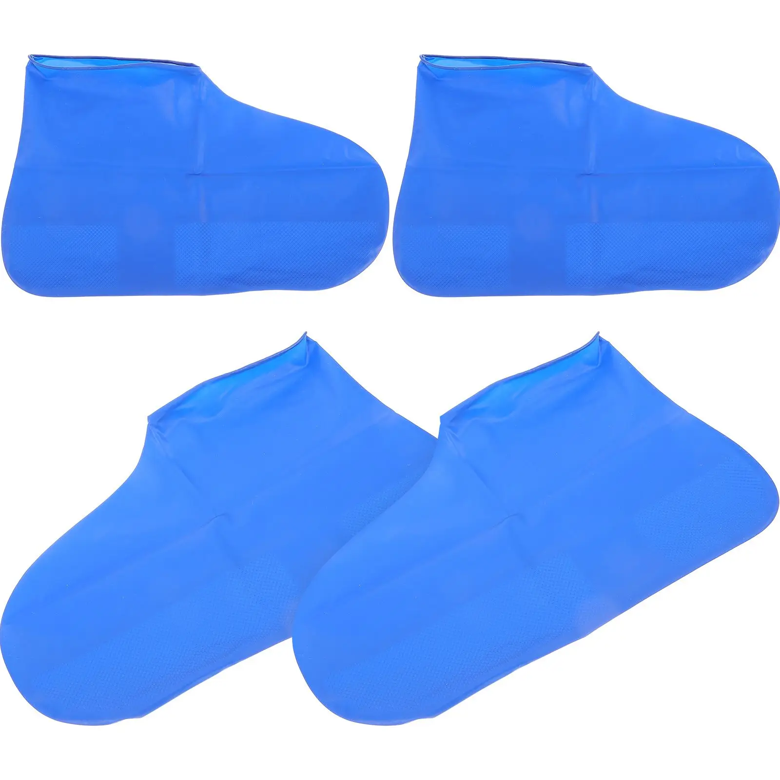 2 Pairs Waterproof Reusable Non Slip Elastic Boot Protector for Outdoor Sports Hiking Cycling Shoes Cover Thickened Latex