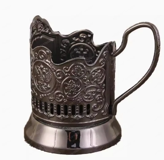 

Sell Old-fashioned Podstakannik Drinking Hot Tea Glass Metal Cup Holder Folk Crafts