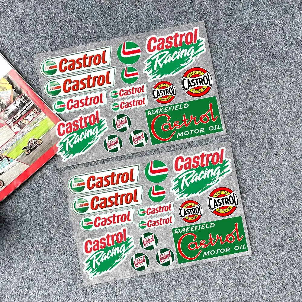 C_Castrols Stickers Moto Sticker Auto Body Bumper Windows Motorcycle Laptop Walls Vinyl Film Decal Car Tuning Accessories Card