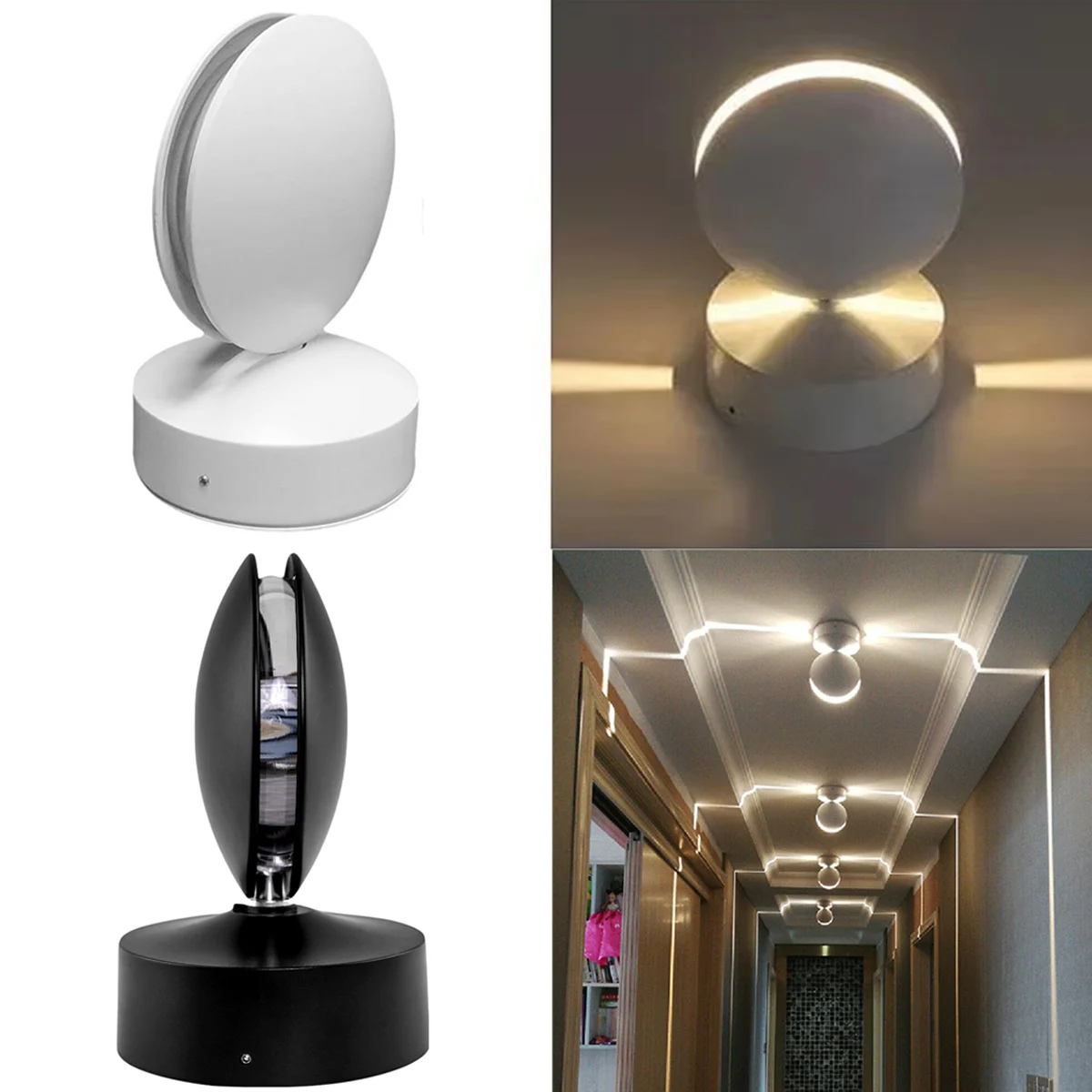 9W Led Window Sill Lamp Ceiling White Black Shell Cob/Chips Frame Wall Light Corridor Decoration Lamps Balcony Garage Door Line