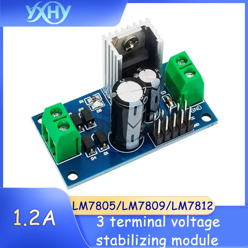 1PCS LM7805/LM7809/LM7812 three-terminal voltage regulator power module 5V, 9V, 12V voltage regulation rectification filtering
